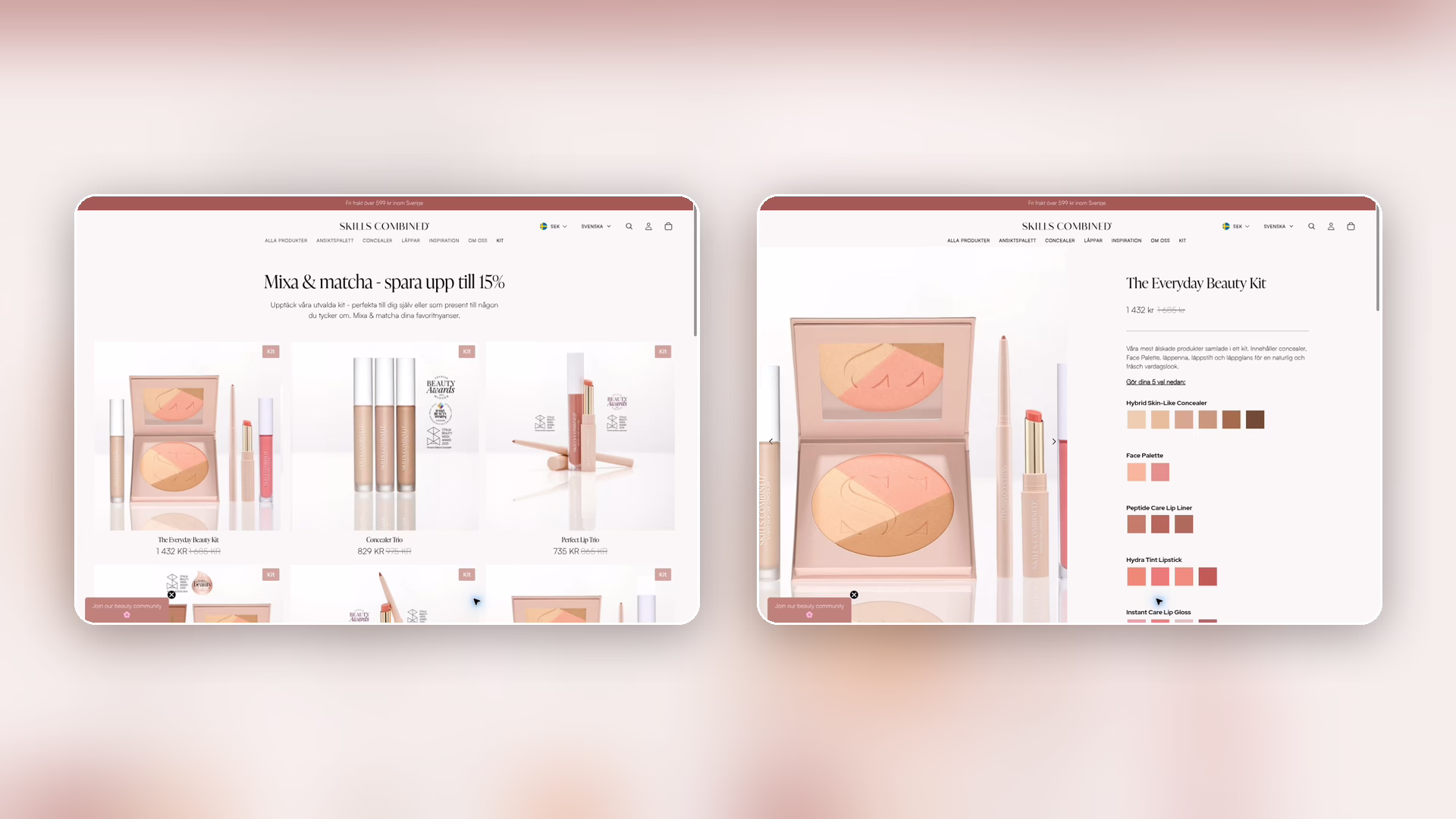 Skills Combined — produktsidan